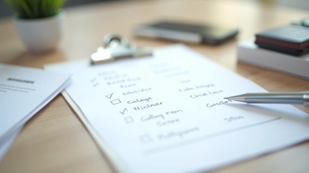Checkliste für Anbieterwechsel mit Häkchen und Dokumenten