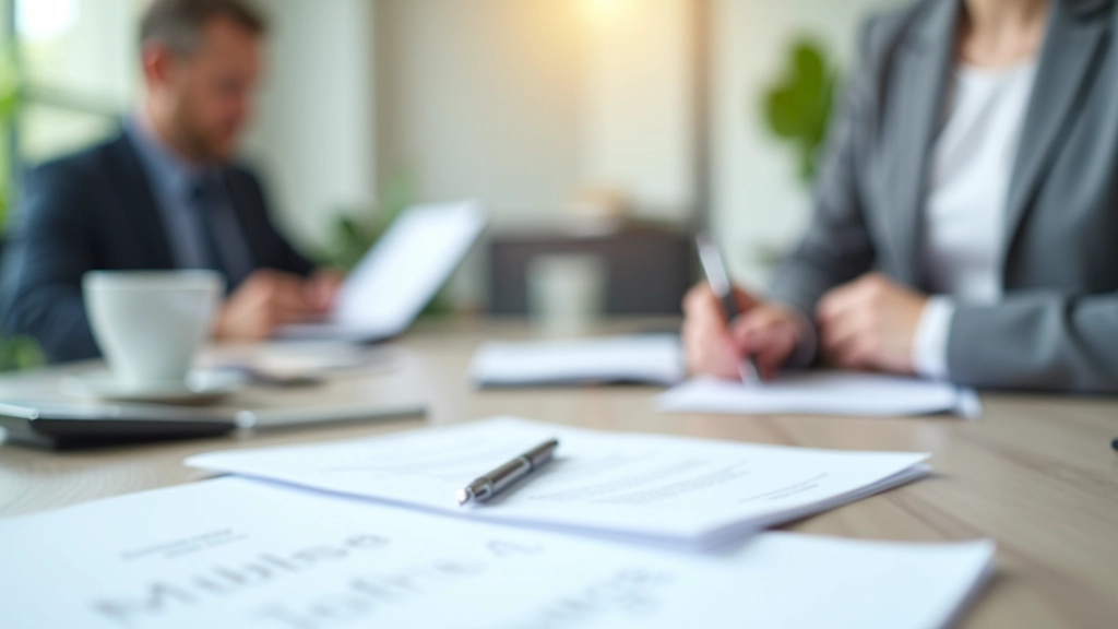 Finanzberater und Kunde besprechen Riester-Zulagen an einem Schreibtisch